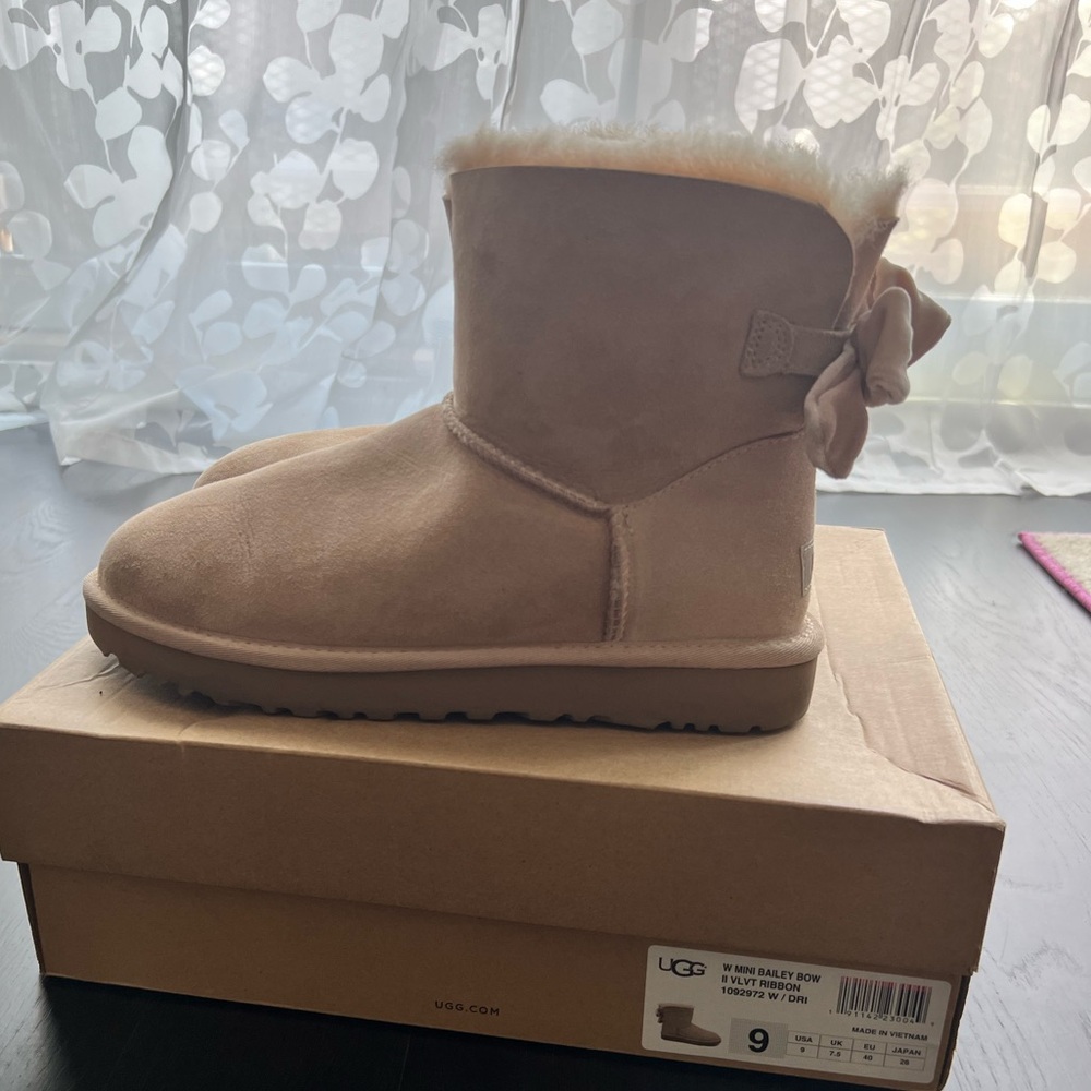 UGG Mini Bailey Boots with Velvet Ribbon